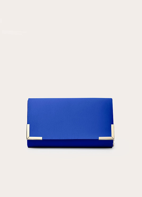 front Bijpassende kleur matte satijnen envelop clutch tas