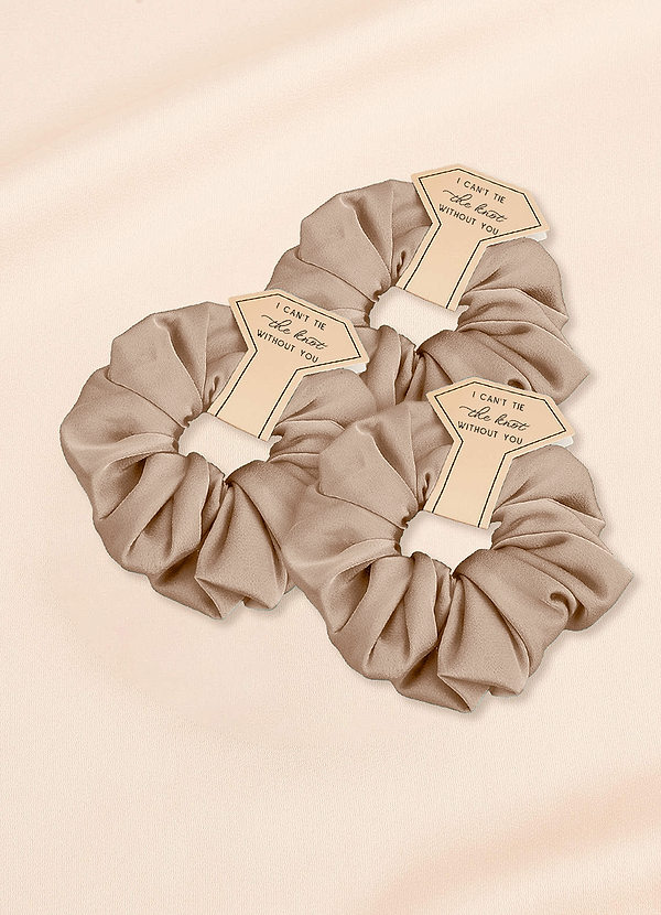 front Vastaavanväriset Bridesmaid Stretch Satin Over Size Scrunchit