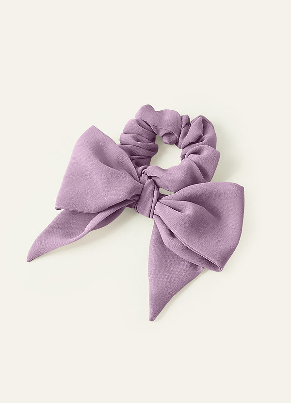 front Matching Color Chiffon Hair Scarf Scrunchie