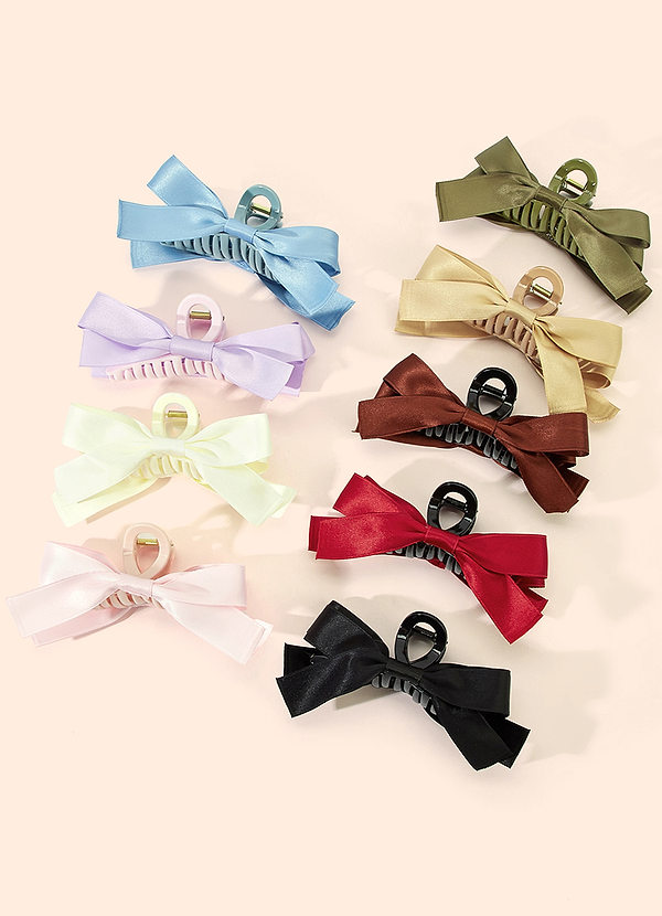 front Pack of 2 Bow Hair Claw Clip
