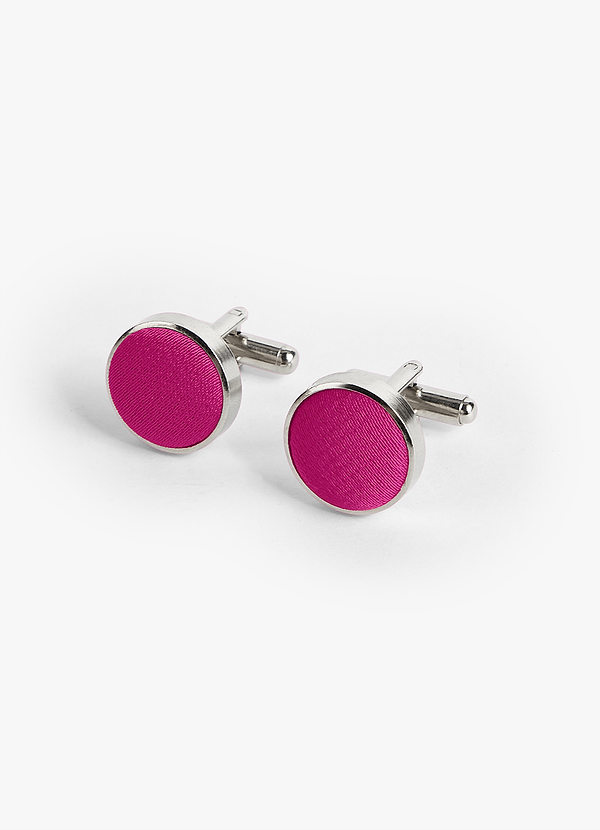 front Rounded Stretch Satin Cufflinks