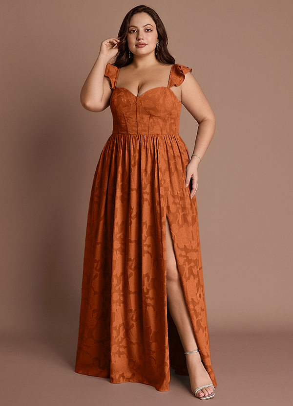 Denisse Rust Corset Maxi Dress image1