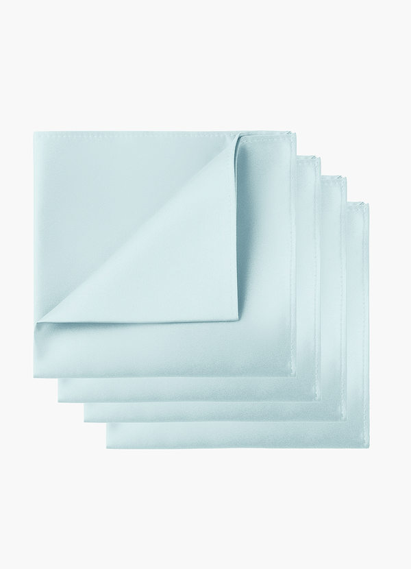 front Matte Satin Pocket Square Set – 4 Pieces