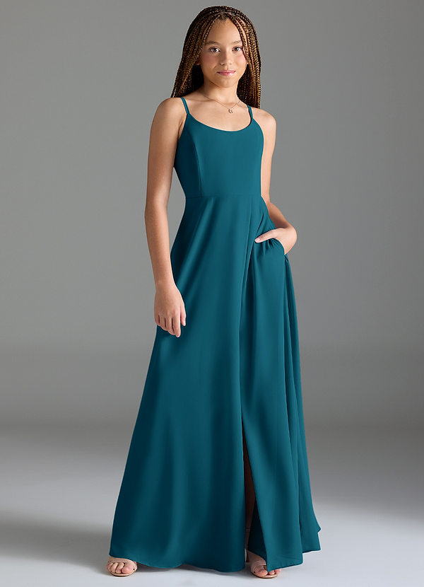 Moira Junior A-Line with Pockets Chiffon Dress