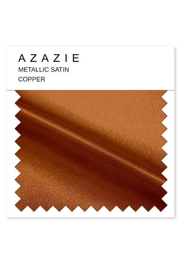 front Azazie Copper Metallic Satin Swatch