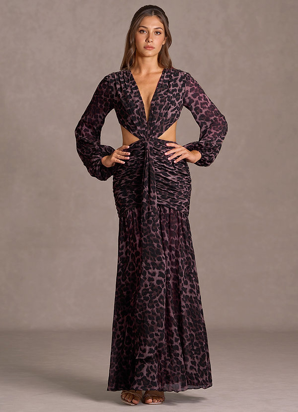 Veyra Pink Leopard Maxi Dress image1