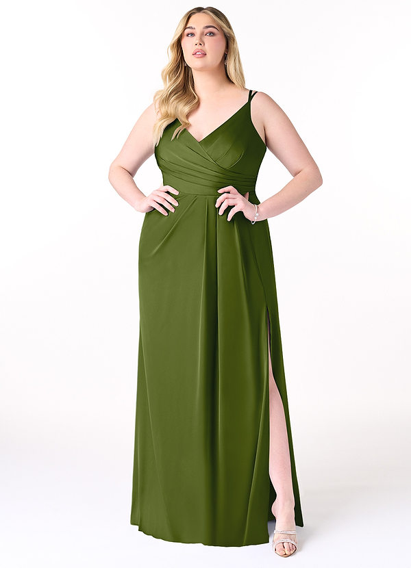 Vestido Verde Oliva Largo Aqua image1