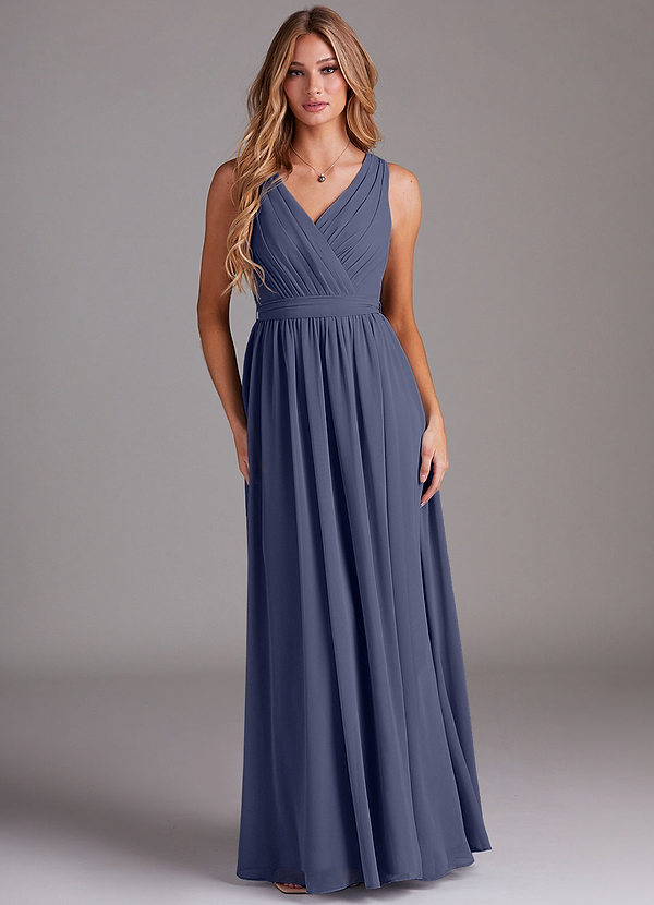 Azazie Kingsley Brautjungfernkleider A-Linie Spitze Chiffon Kleid Sturm image1