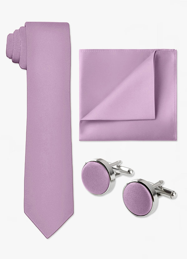 front Ensemble cravate, pochette et boutons de manchette assortis