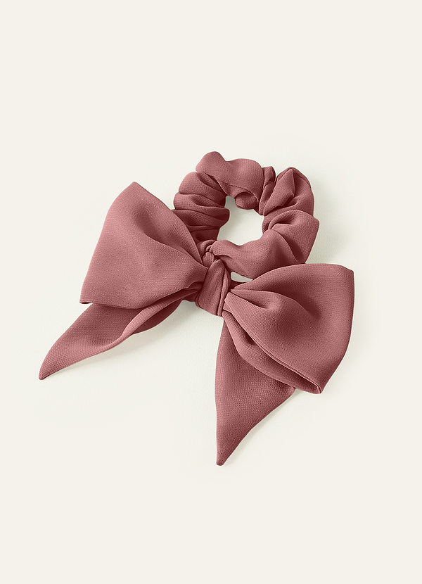 front Matching Color Chiffon Hair Scarf Scrunchie