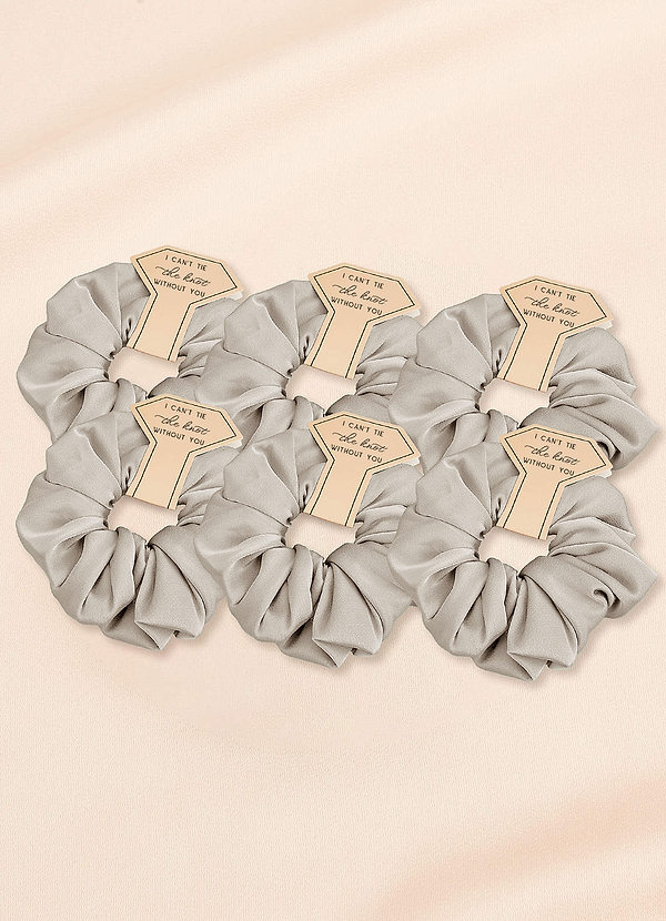 front Matching Color Bridesmaid Stretch Satin Over Size Scrunchie Set