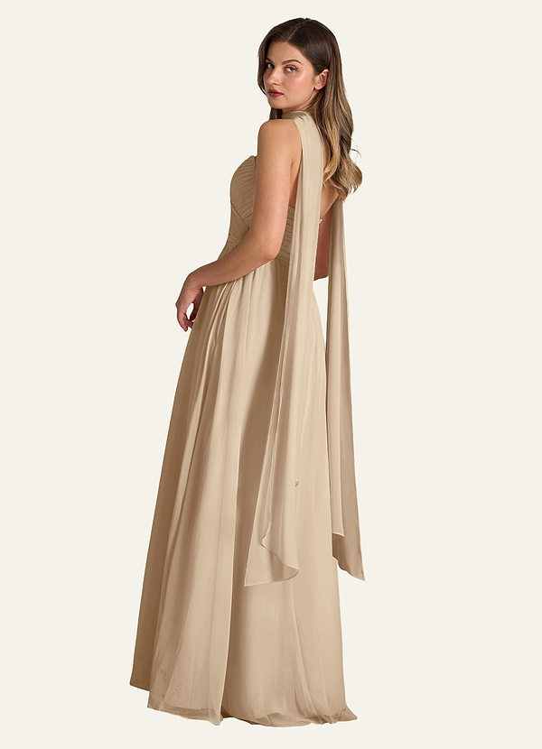 front Azazie Chiffongscarf i matchande färg