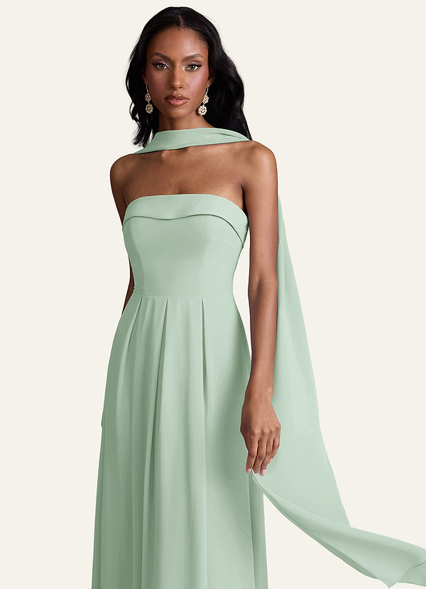 front Azazie Bufanda de gasa de color a juego