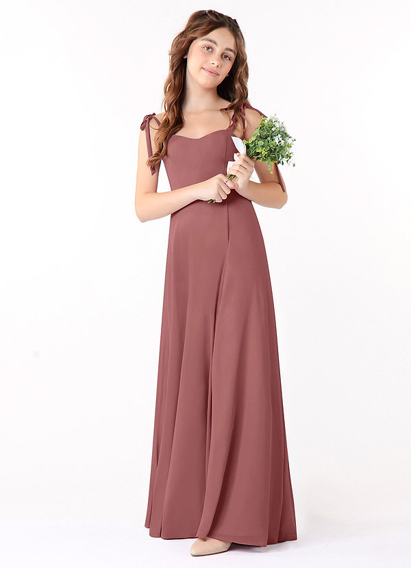 Azazie Rosey Junior Amethyst A-Line Sweetheart Neckline Chiffon Dress image1