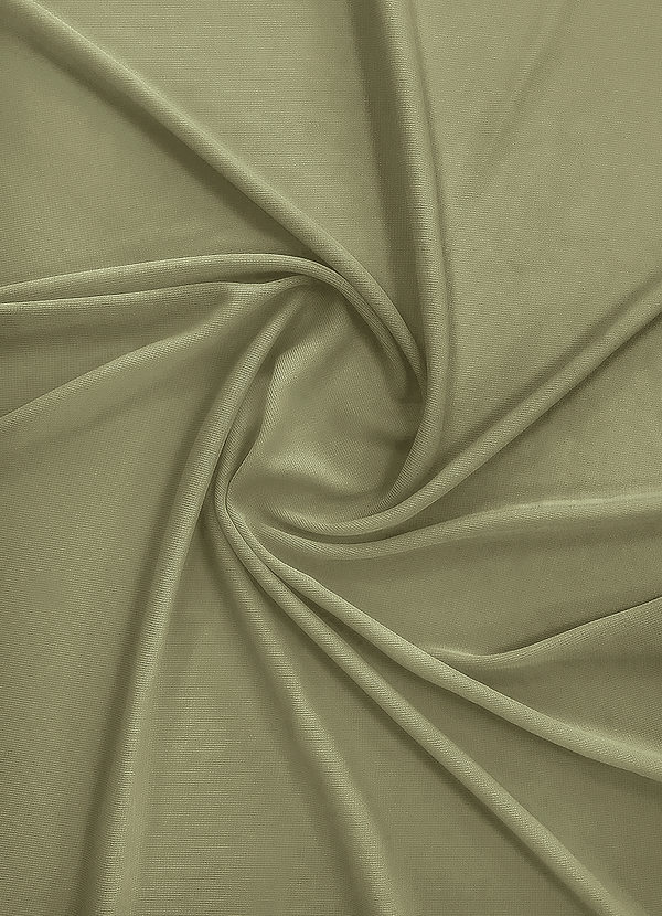 front Azazie Pistachio Stretch Mesh Fabric By the Yard