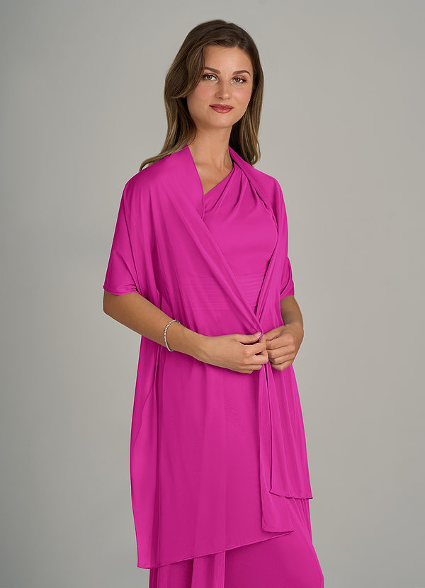 front Azazie Matching Color Ireland Mesh Shawl