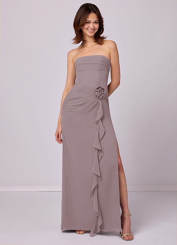 Barbie ♥ Azazie Bridesmaid Dresses Dusk Sheath Strapless Chiffon Convertible Dress image1