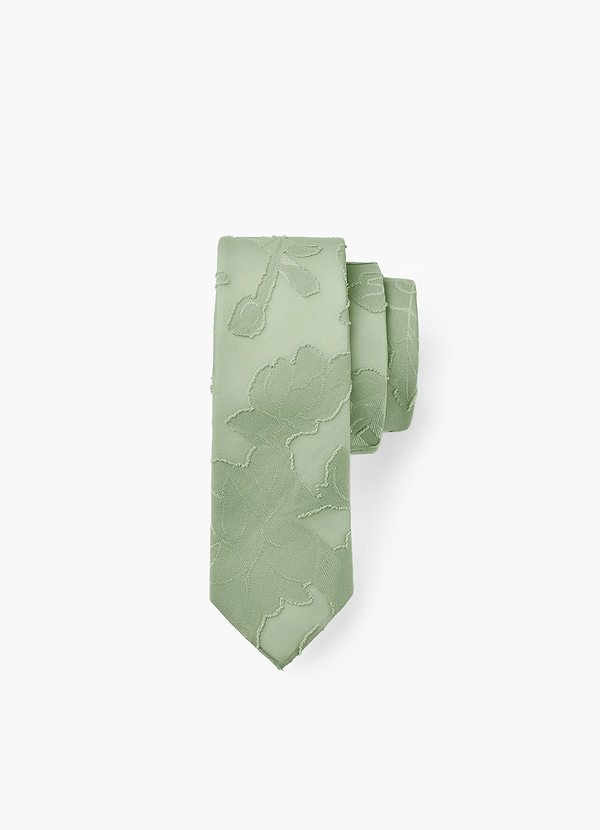 front Smalle stropdas met bloemenprint