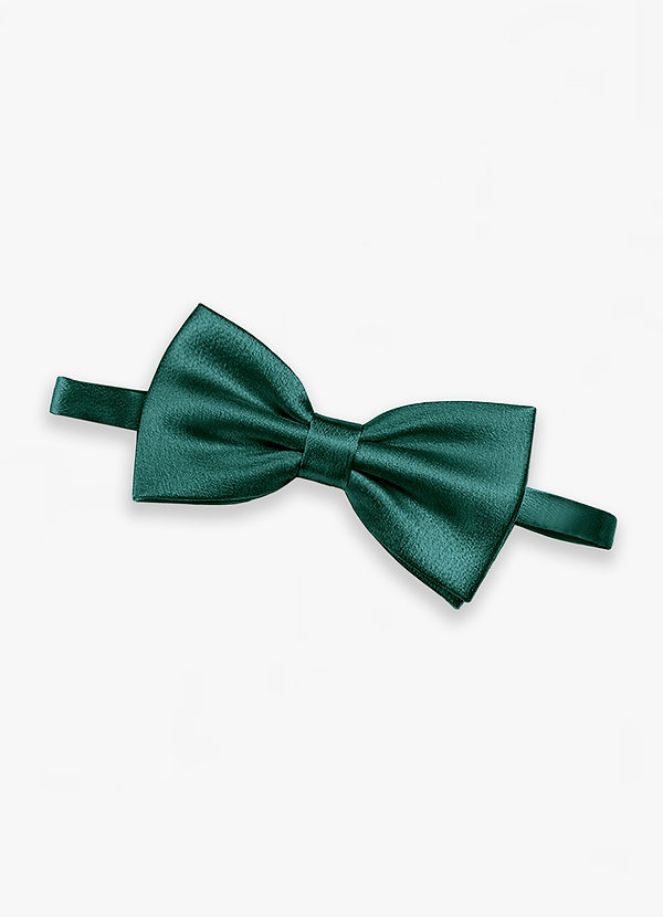 front Adjustable Metallic Satin Pre-Tied Bow Tie