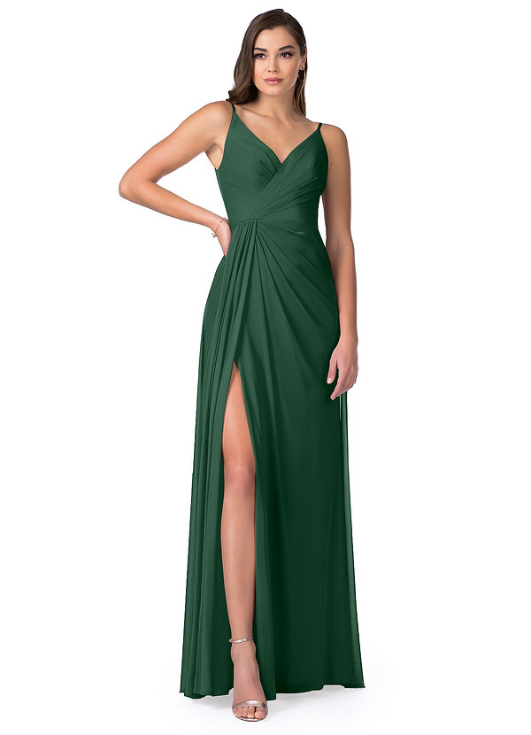 Dark Green Azazie Evalin Bridesmaid Dresses | Azazie