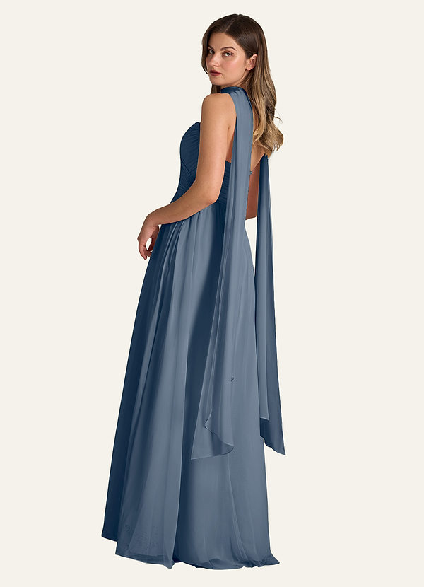 front Azazie Matching Color Chiffon Scarf