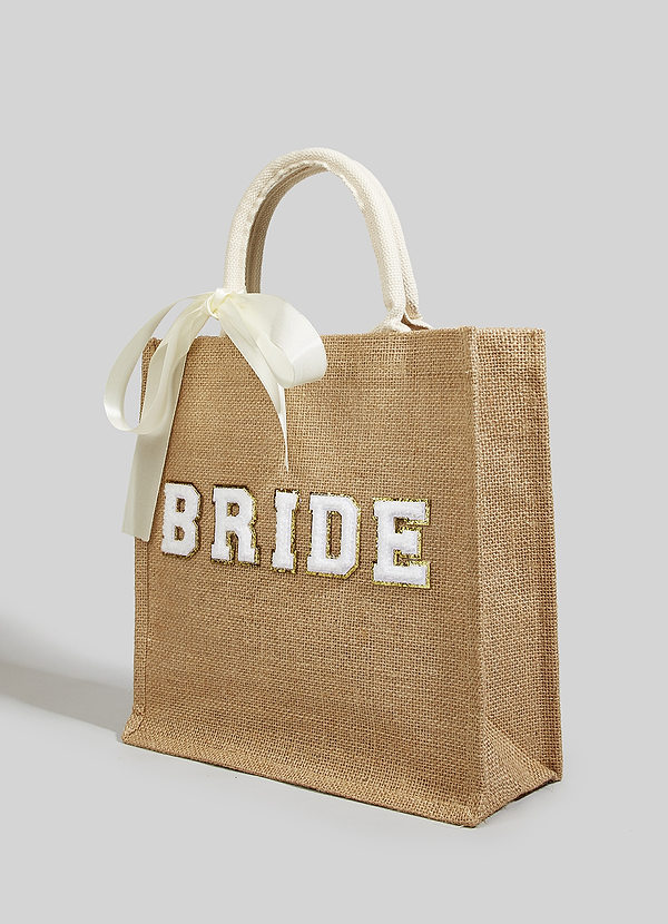 back Bride Jute Tote Bag