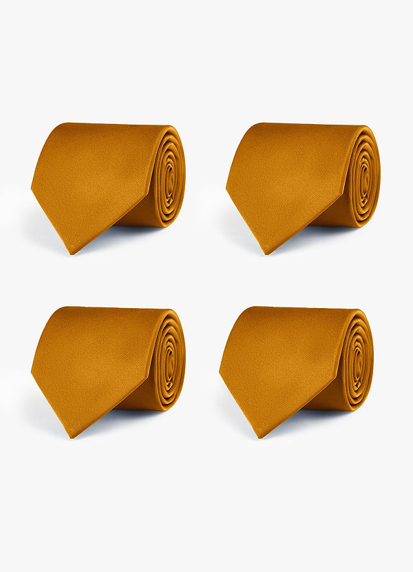 front Stretch Satin Matching Groomsmen Tie Set – 4 Pieces