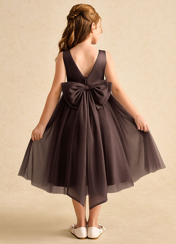 Azazie Winnie Flower Girl Dresses Ganache Ball-Gown Bow Tulle Dress image1