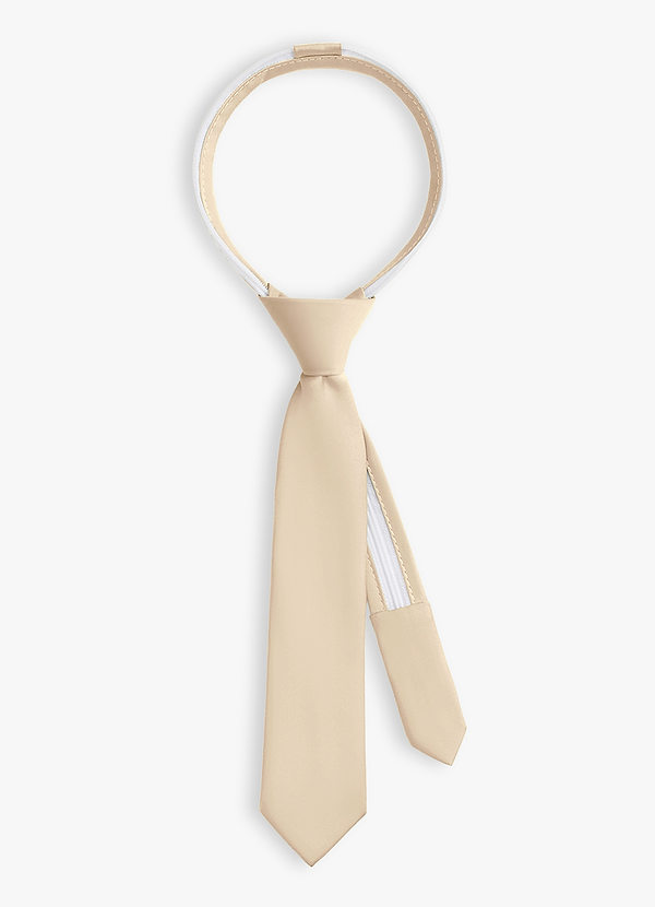 front Pojkklänning i matt satin med knytband