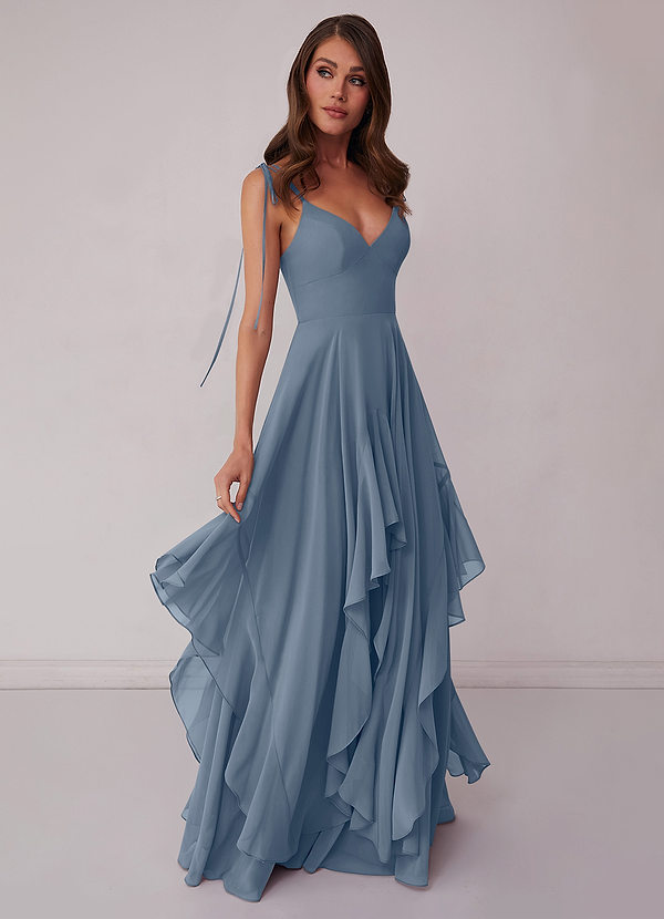 Barbie ♥ Azazie Bridesmaid Dresses Twilight A-Line Bow Chiffon Dress image1