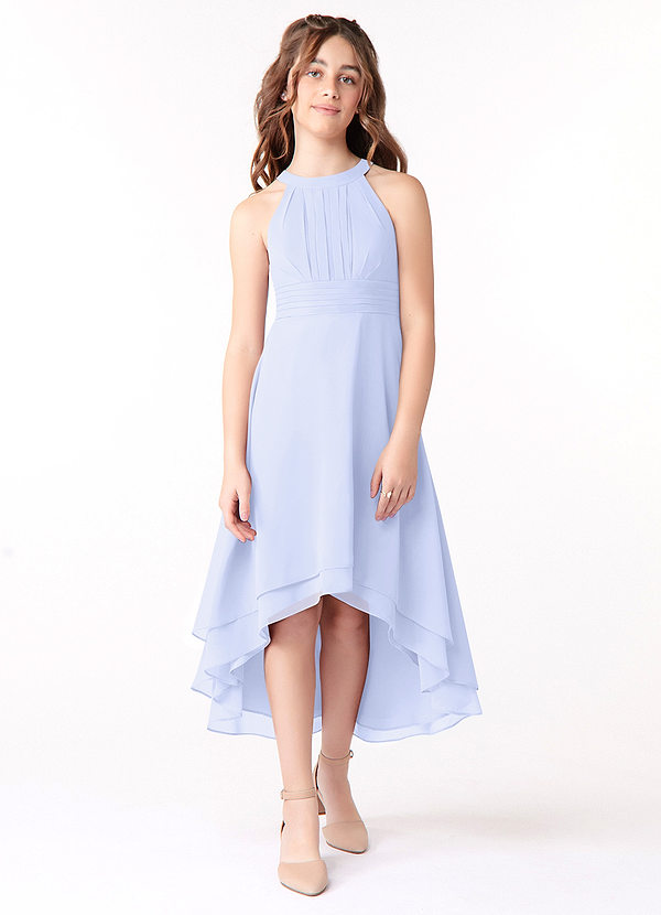 Azazie Linna Junior Lavender A-Line Pleated Chiffon Dress image1