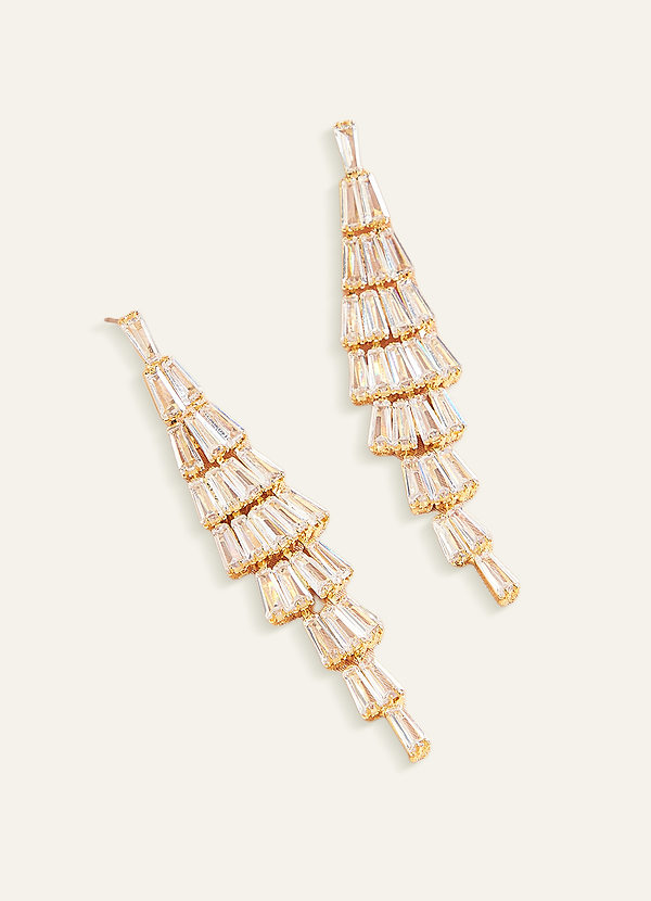 front Zirconia Tassel Drop örhängen