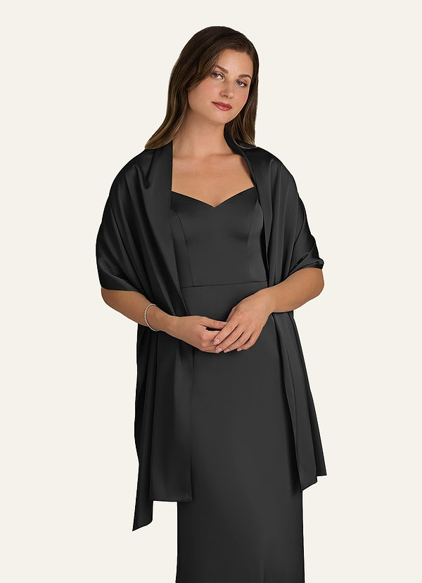 front Azazie Chal De Satén Elástico Irlanda En Colores A Juego