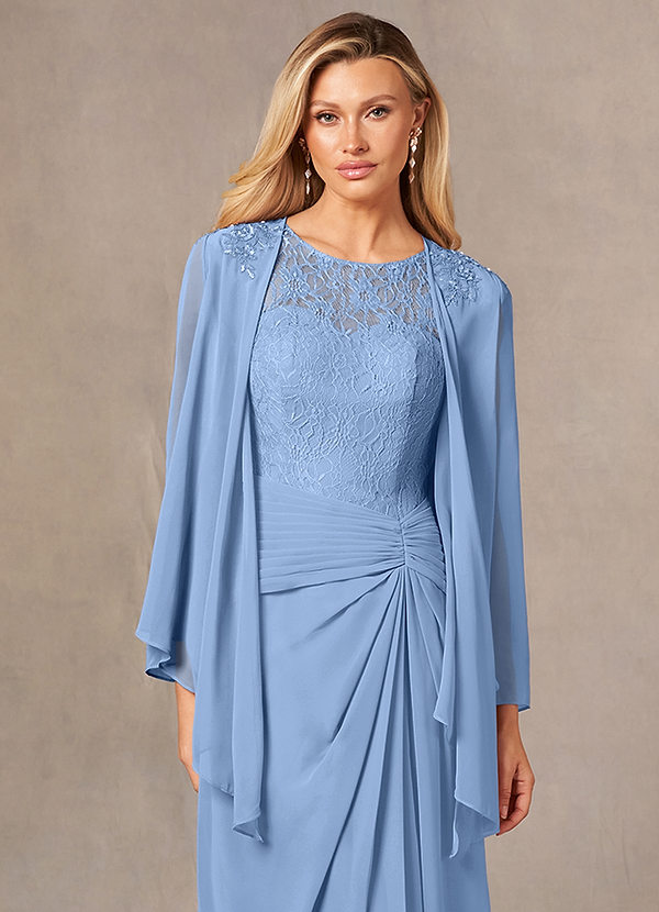 front Azazie Matching Color Moxie Chiffon Wrap