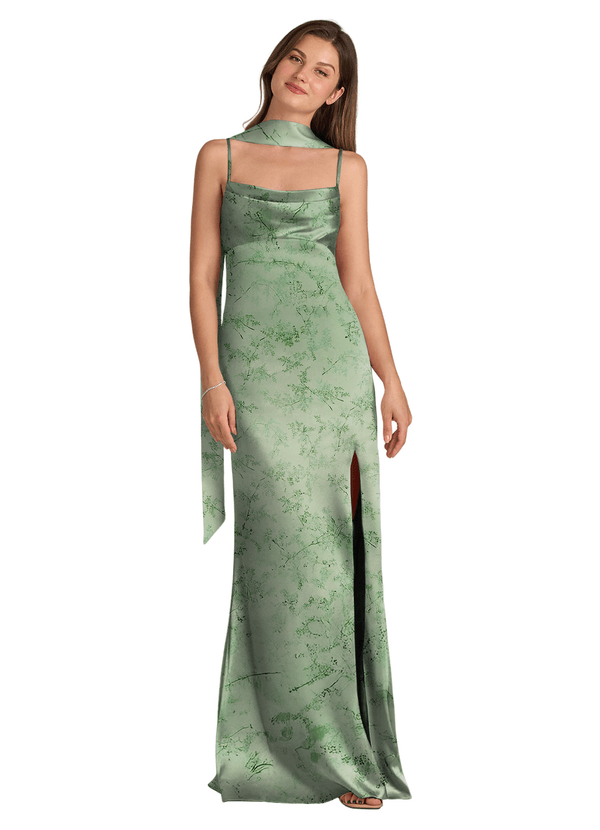 front Azazie Matching Color Matte Satin Scarf