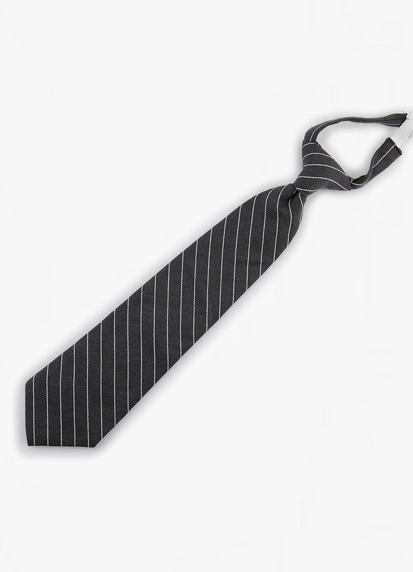 front Boy's Striped Skinny Tie