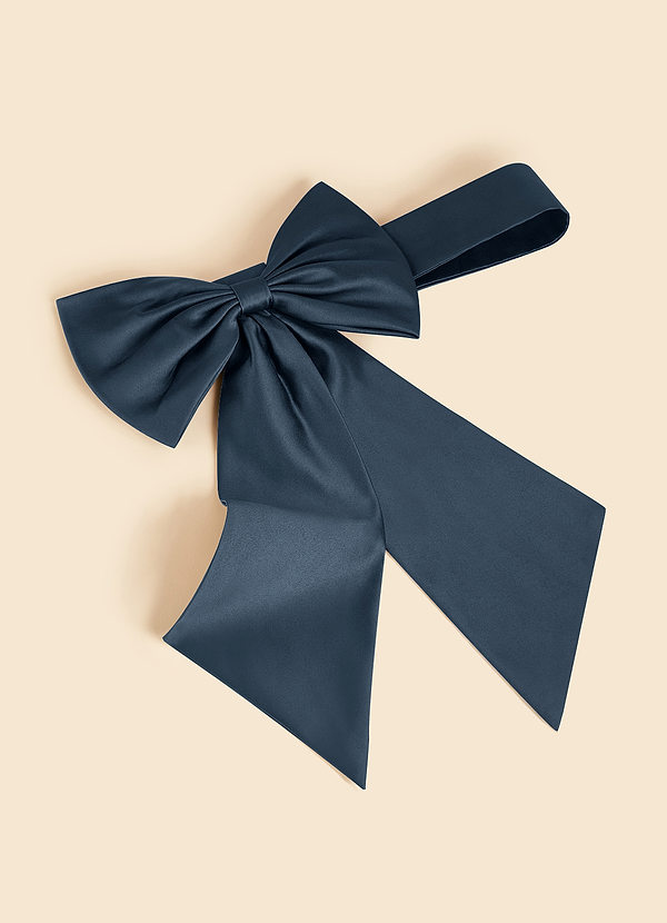 front Bijpassende kleur matte satijnen strik sjerp