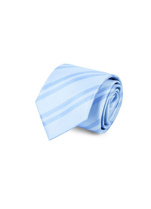 front Classic Striped Matte Satin Wide Tie