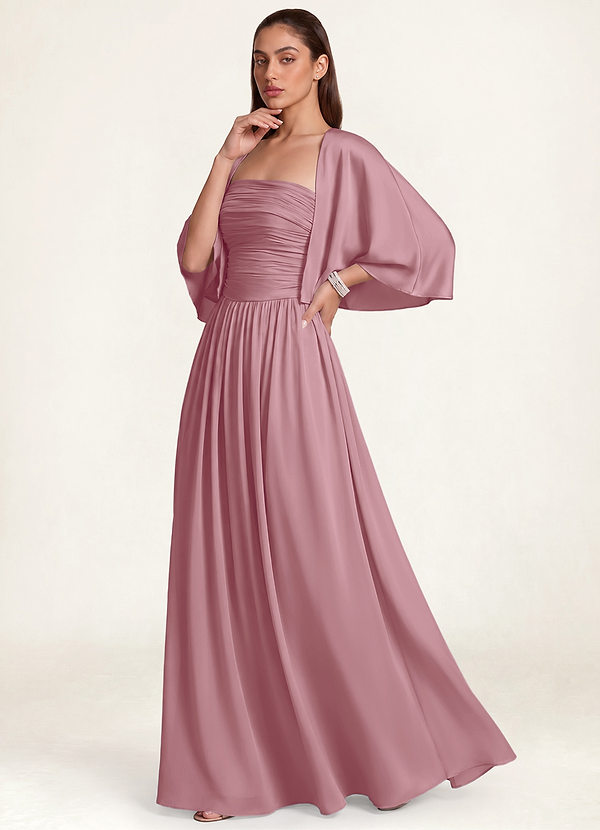 front Matching Color  Back-Tie Satin Capelet Shawl