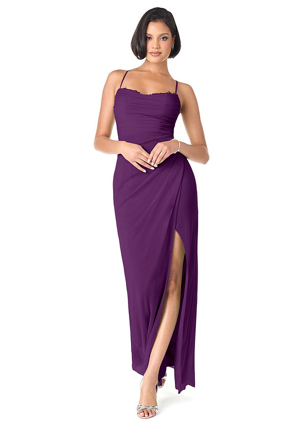Azazie Ashana Robes Demoiselle d'honneur Robe Fourreau en Maille Dentelle en forme de cœur Grain De Raisin image1