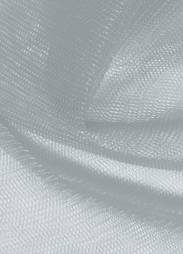 front Azazie Dolphin Grey Tulle Fabric By the Yard