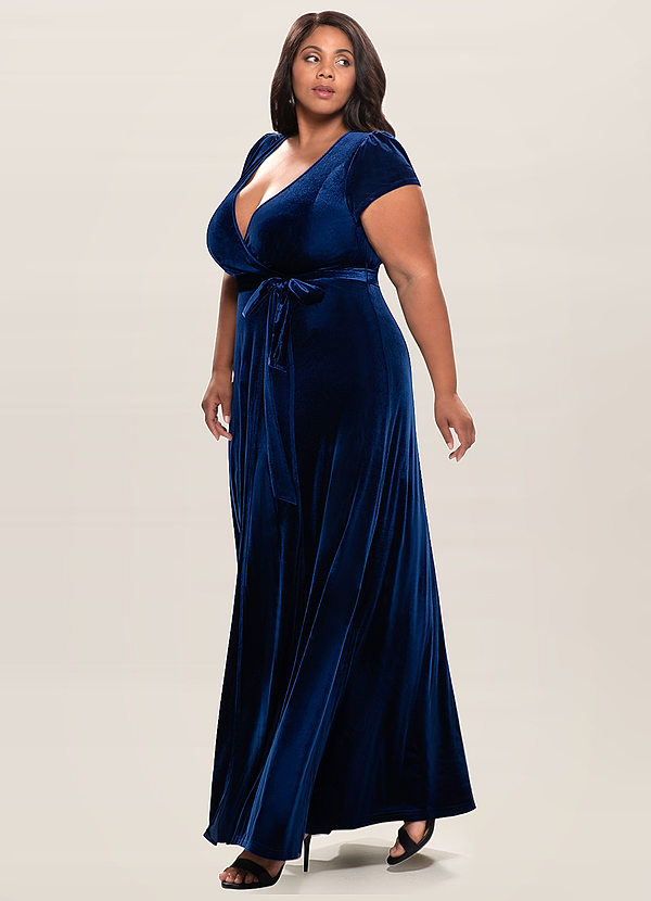 navy blue reception dress