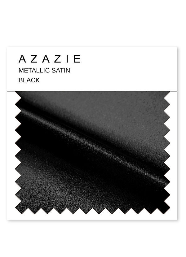 front Azazie Black Metallic Satin Swatch