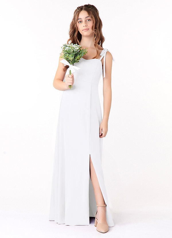 Azazie Rosey A-Line Sweetheart Neckline Chiffon Floor-Length Junior Bridesmaid Dress image1