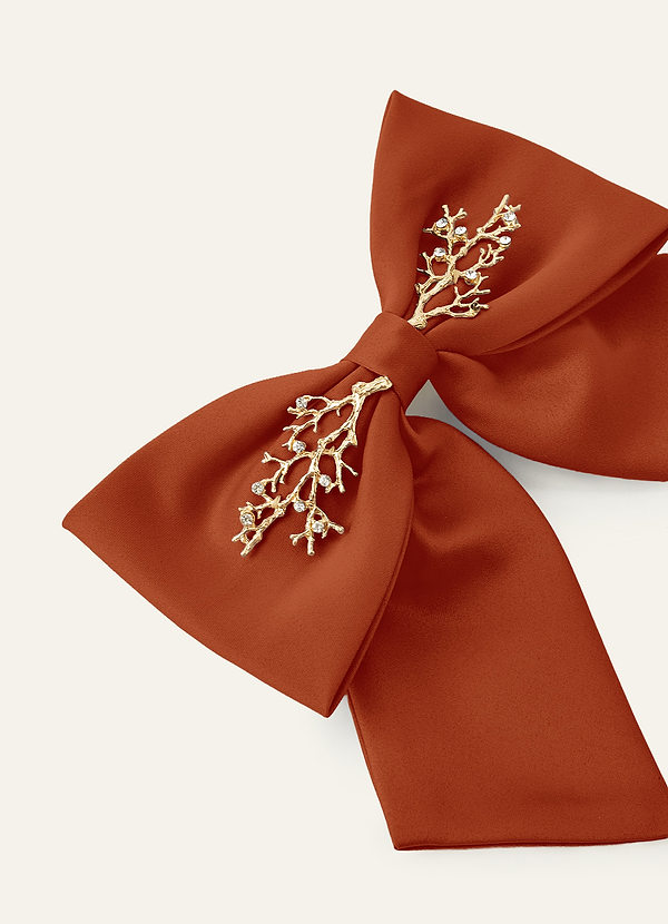 front Pinza para el pelo con lazo de rama de metal de color a juego