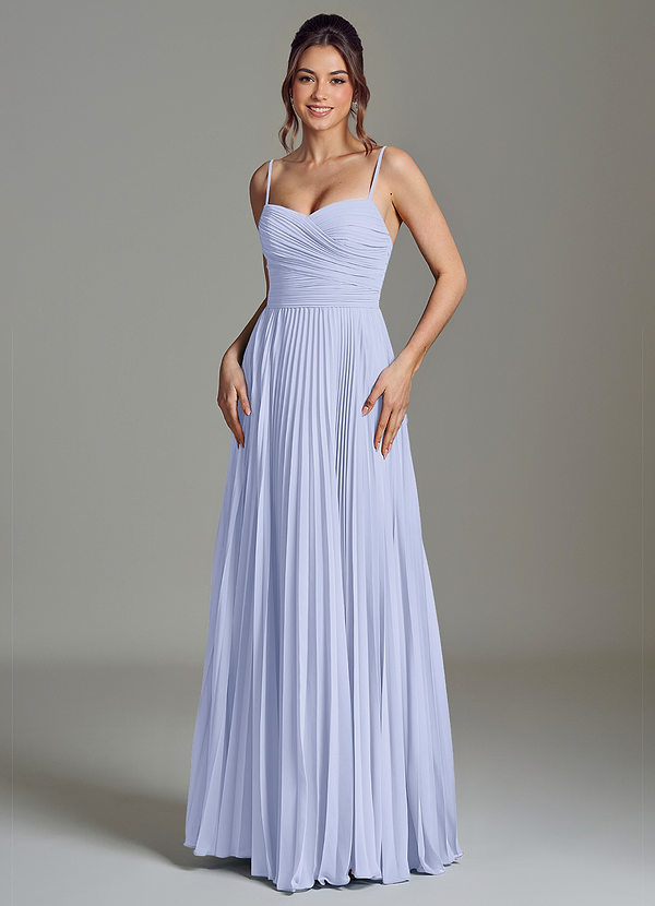 Azazie Catie Abiti da Damigella Abito A-Line in Chiffon Scollo a Cuore Lavanda image1