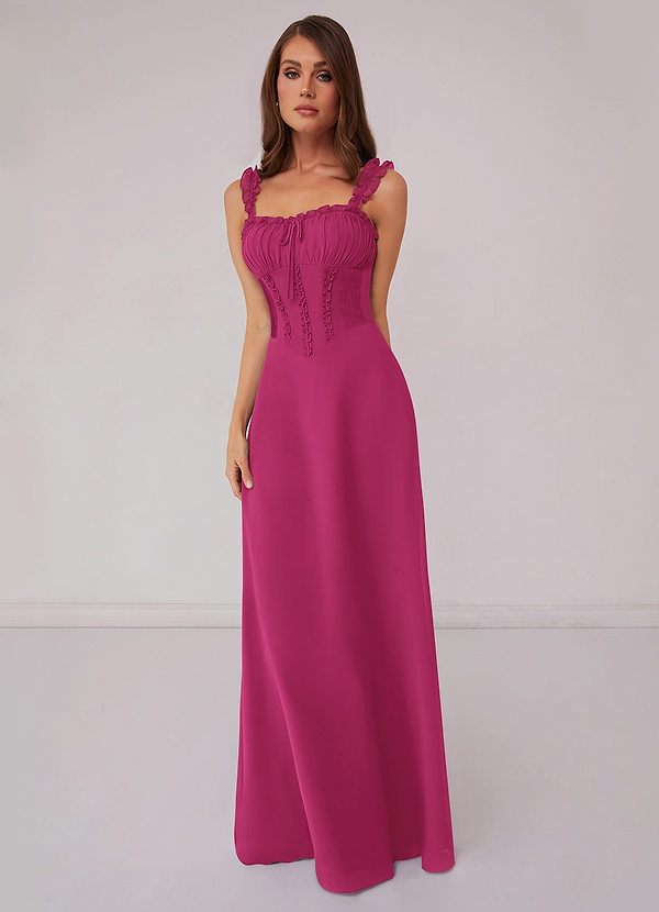 Barbie™ Pink Dropped Waist Ruffle Chiffon A-line Dress Bridesmaid ...