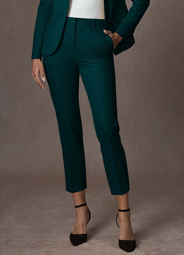 front Whitney 파인 구조화된 스트레치 크롭 드레스 팬츠