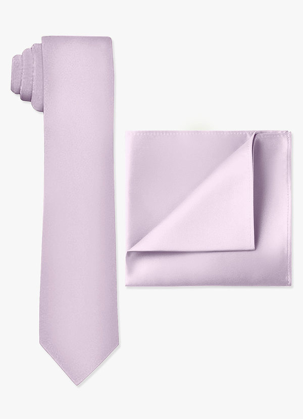 front Matte Satin Skinny Tie and Pocket Square Set