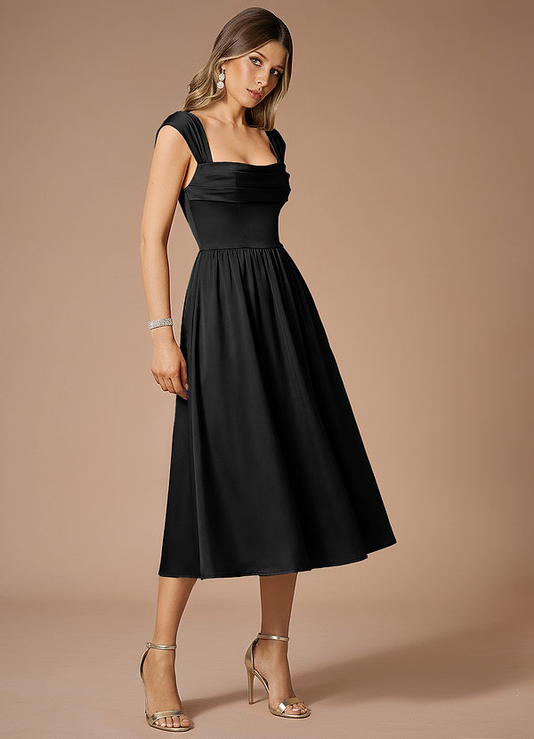 Robe Mi-Longue Noir Dana image1